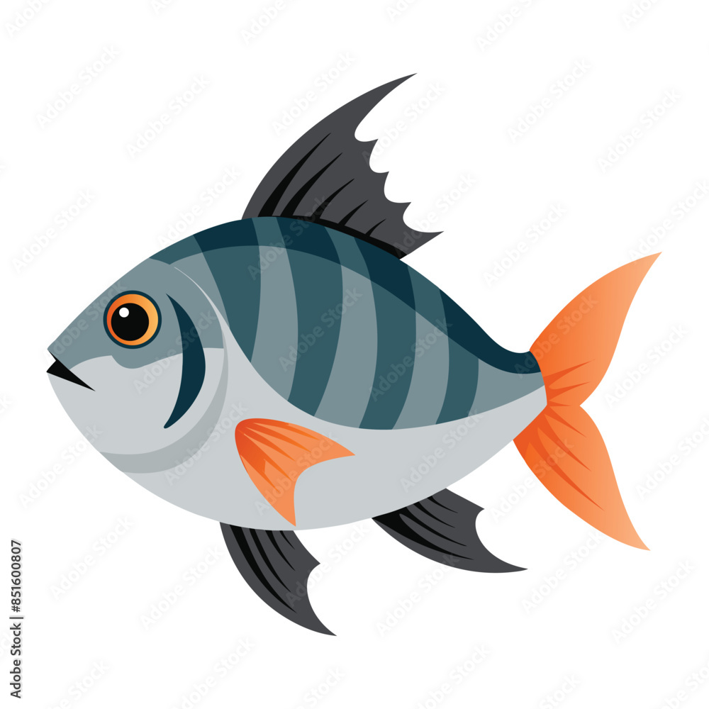 illustration of a bream fish illustration of a bream fish