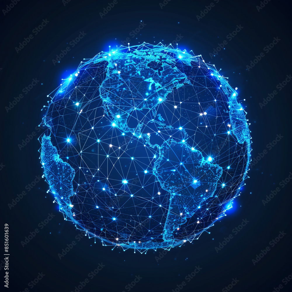Obraz premium earth globe on black background
