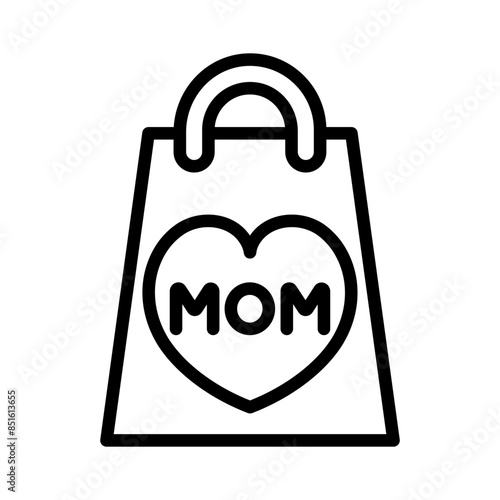 Mothers sale line icon. Mothers day icon. Mother's day icon isolated on white background. Transparent background, minimalist symbol. Vector images
