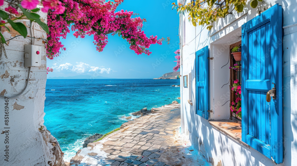 Fototapeta premium Serenity in a Mediterranean Town