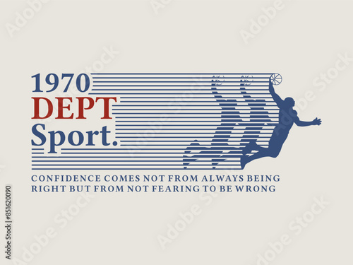 dept sport, design t-shirt streetwear clothing, vector typography, perfect for modern apparel