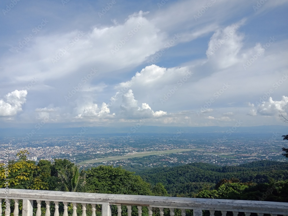 Fototapeta premium clouds over the city