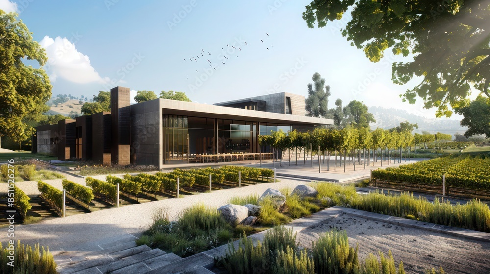 rchitectural plans for a contemporary vineyard estate with production and tasting facilities rchitectural plans for a contemporary vineyard estate with production and tasting facilities