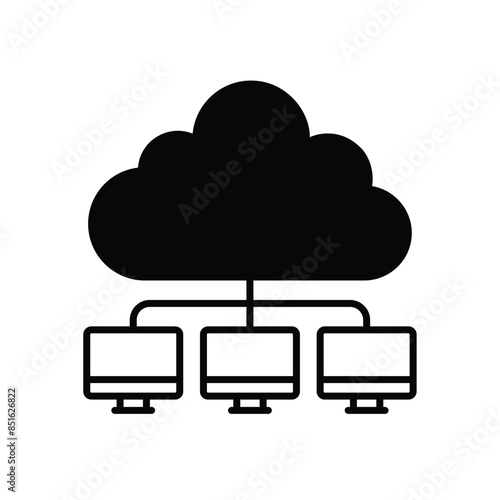 Cloud computing vector icon