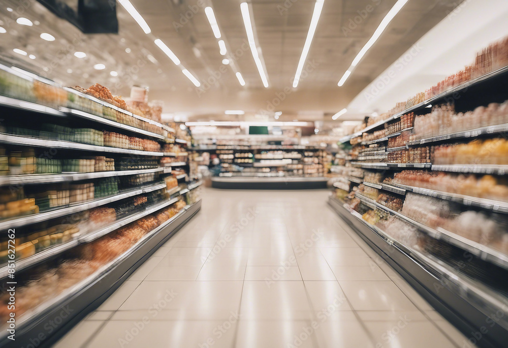 Abstract Blur Supermarket and Retail Store in Shopping Mall Interior for Background Abstract Blur Supermarket and Retail Store in Shopping Mall Interior for Background
