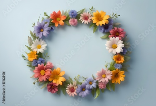 Wallpaper Mural beautiful colorful flowers with blank letterhead Torontodigital.ca