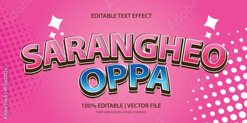 3d vector text effect typography style I love you, beautiful. editable text for banners, posters and logo headlines.