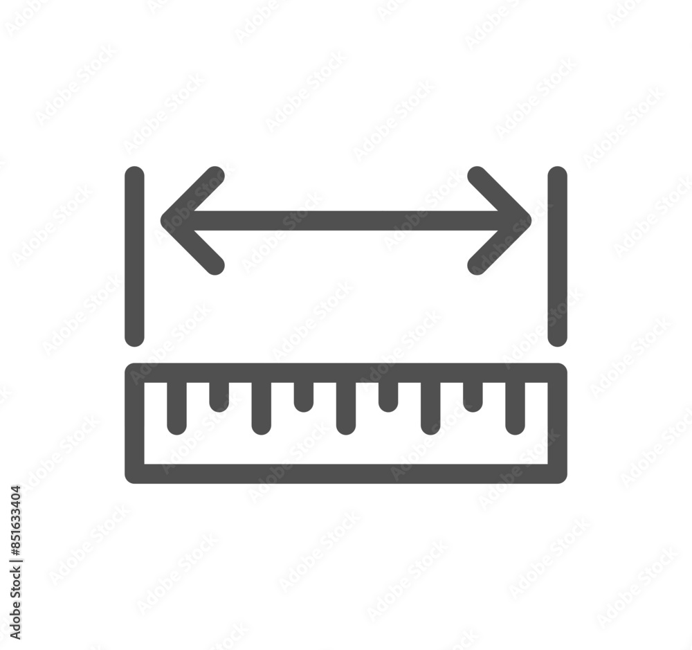 Measure related icon outline and linear vector. Measure related icon outline and linear vector.
