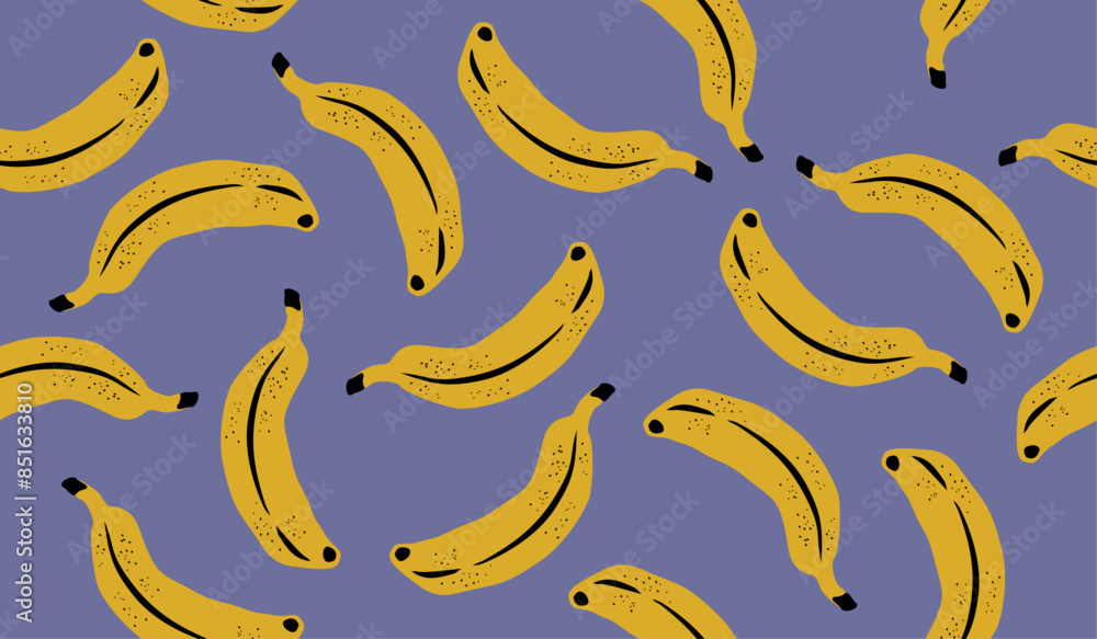 Cute banana fruits pattern background vector design Cute banana fruits pattern background vector design