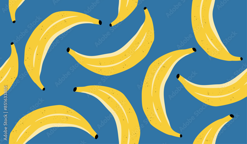Cute banana fruits pattern background vector design Cute banana fruits pattern background vector design