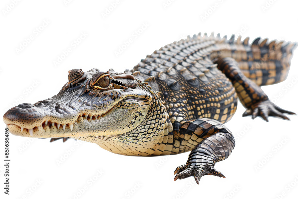 photo of a crocodile isolated on white background photo of a crocodile isolated on white background