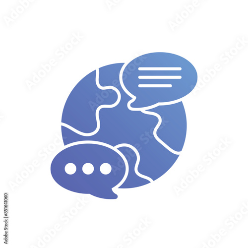 Global communication vector icon