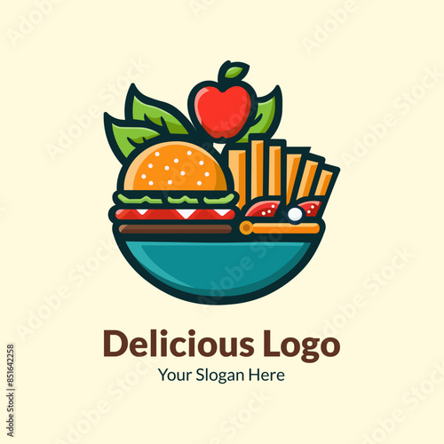 Unique fast food restaurant logo