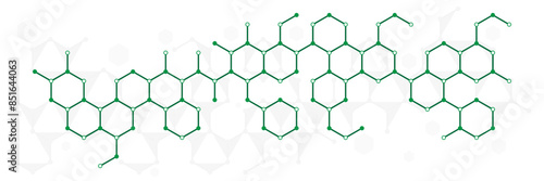 Hexagon technology modern background in white, green and grey