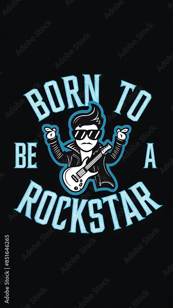 Born To Be Rockstar (T-shirt Design Motivational Quote, Illustartion,Typography) Born To Be Rockstar (T-shirt Design Motivational Quote, Illustartion,Typography)