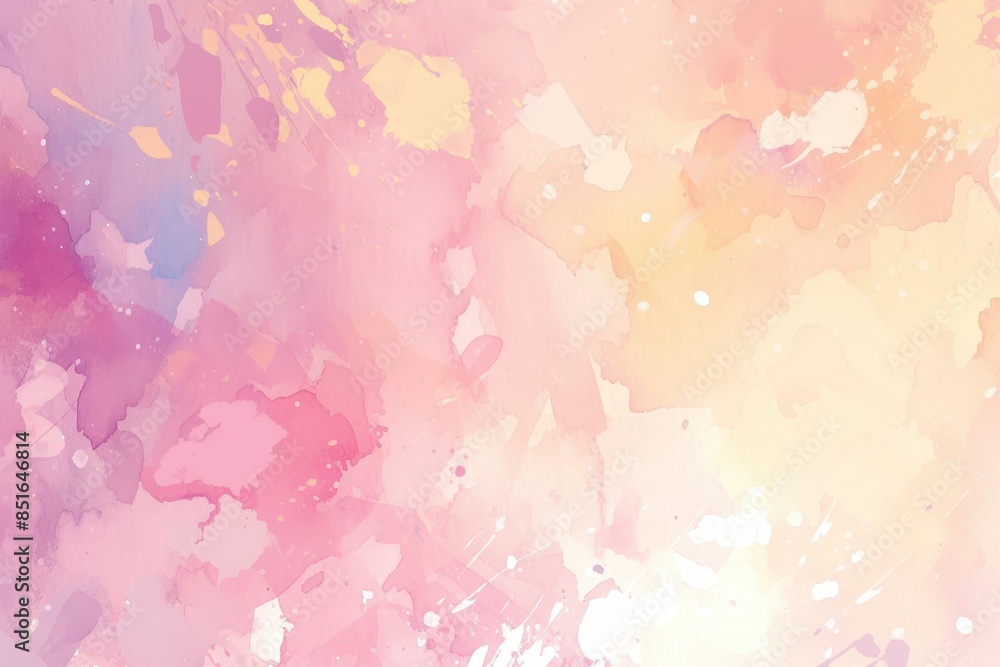 Abstract Watercolor Background with Pink, Yellow and White Colors Abstract Watercolor Background with Pink, Yellow and White Colors