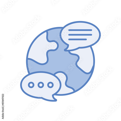 Global communication vector icon