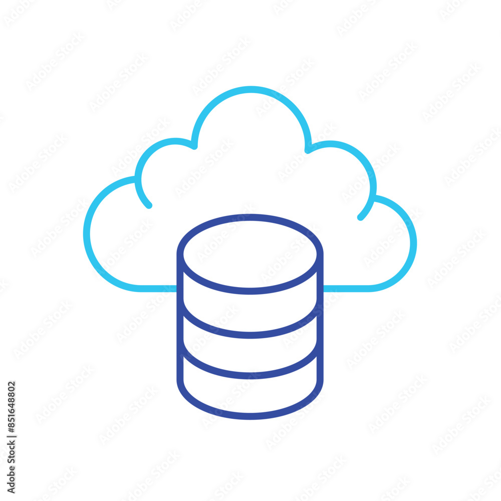 Cloud data vector icon Cloud data vector icon
