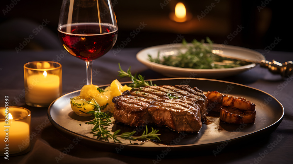 western food premium steak red wine food photography poster background western food premium steak red wine food photography poster background
