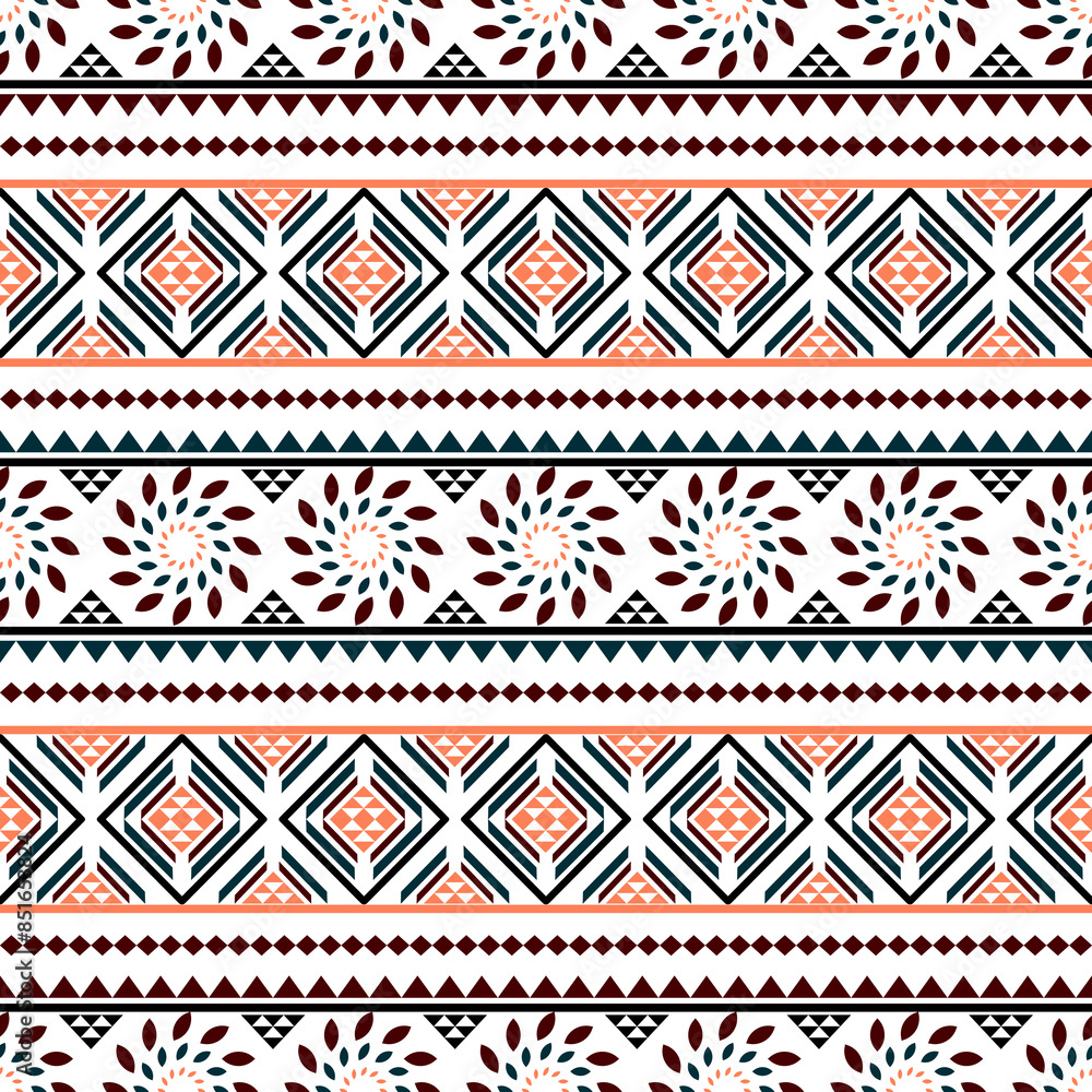 Ancient echoes Aztec geometric seamless patterns southwest Navajo Native American tribal ethnic colorful for textile printing Ancient echoes Aztec geometric seamless patterns southwest Navajo Native American tribal ethnic colorful for textile printing