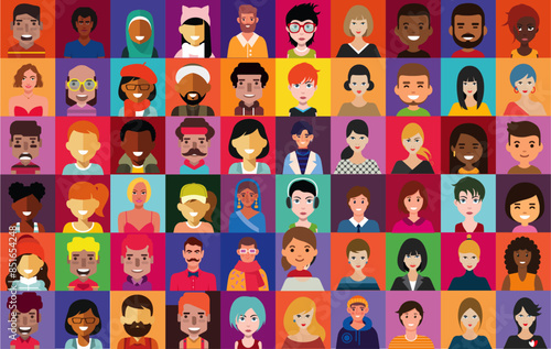 Avatar Collection Collages of multicultural people