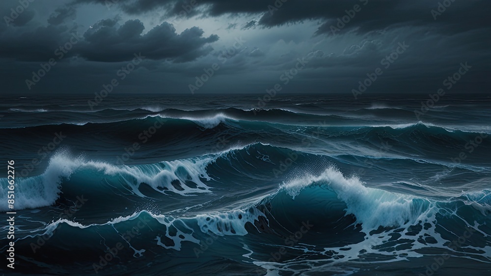 Obraz premium storm over the ocean