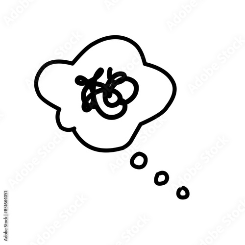 Speech bubble confused thought