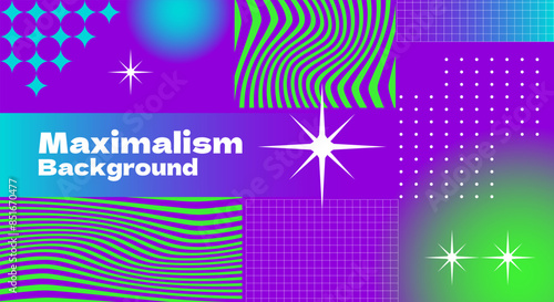 Abstract maximalism flat background