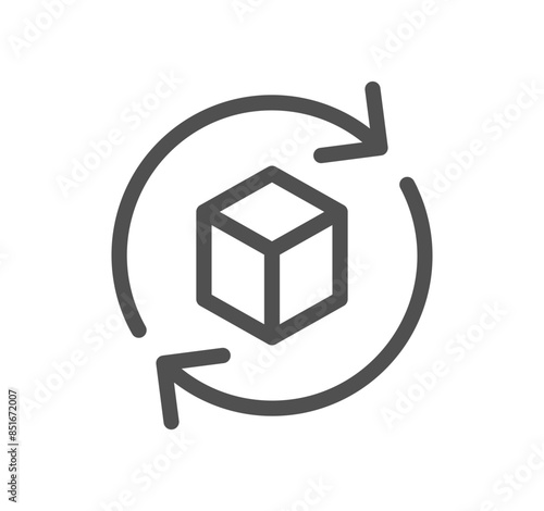 Abstract product related icon outline and linear vector.