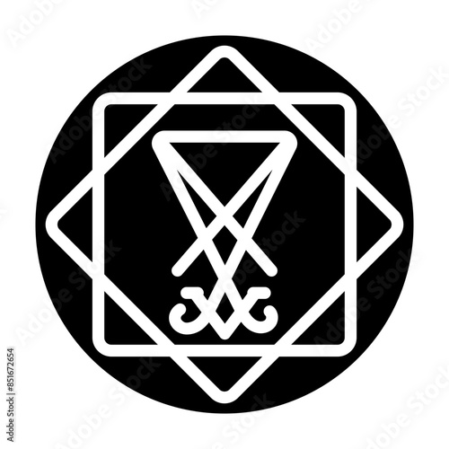 Here is a glyph icon of lucifer sigil