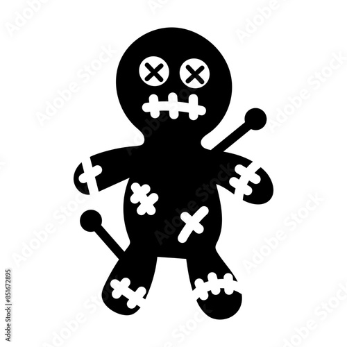 Trendy solid icon of voodoo doll 
