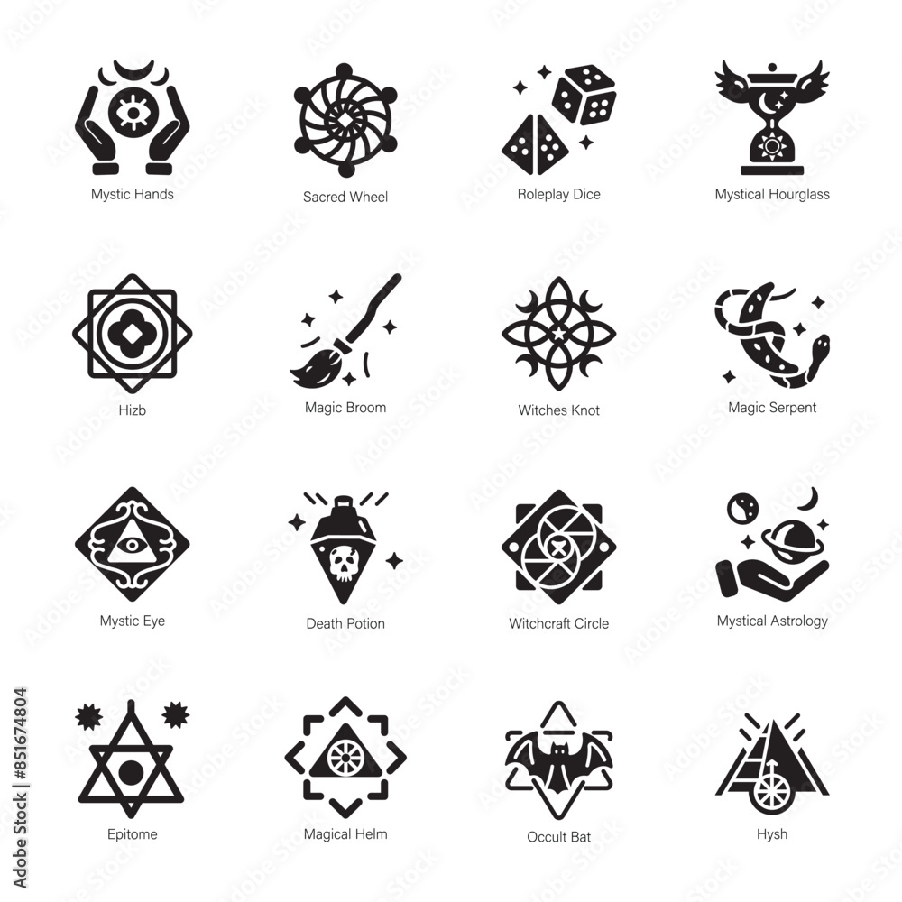 Bundle of Witchcraft Magic Solid Icons
Bundle of Witchcraft Magic Solid Icons