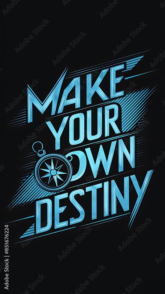 Fototapeta premium Make Your Own Destiny (T-shirt Design Motivational Quote, Illustartion,Typography)