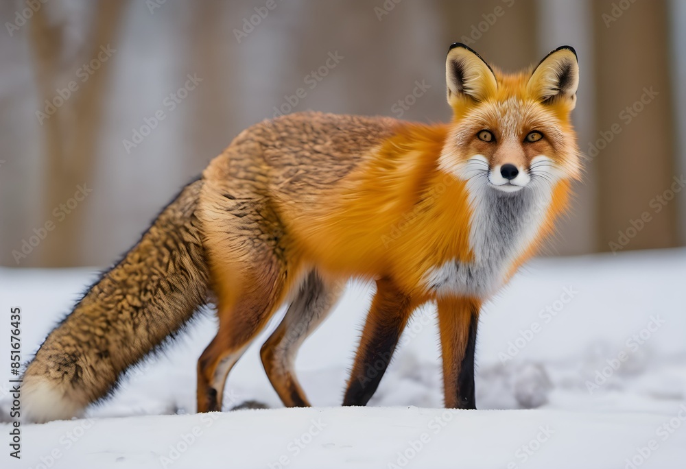 Naklejka premium red fox in the wild