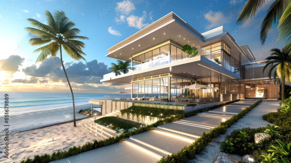 Detailed architectural plans for a luxury beachfront condominium with innovative design and amenities Detailed architectural plans for a luxury beachfront condominium with innovative design and amenities