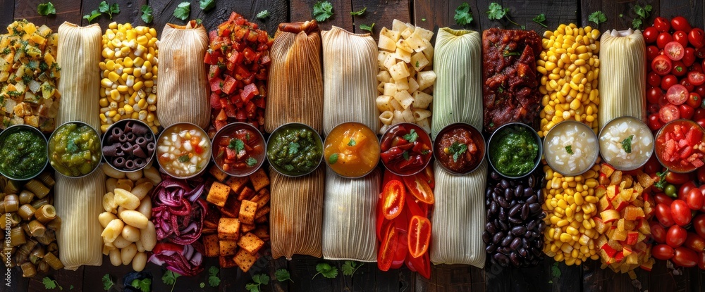 A Vibrant Collage Of Tamales As Part Of A Traditional Mexican Breakfast Celebrated The Versatility Of This Dish A Vibrant Collage Of Tamales As Part Of A Traditional Mexican Breakfast Celebrated The Versatility Of This Dish