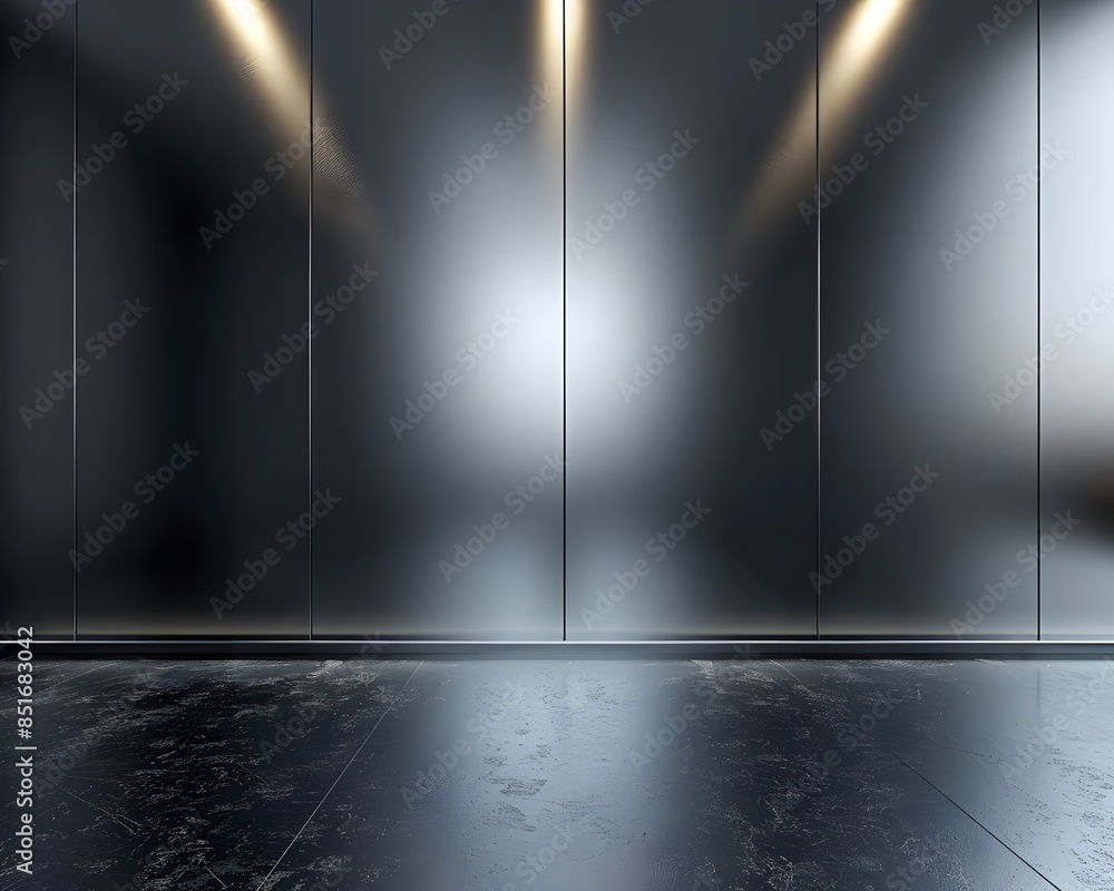 Fototapeta premium Sleek Stainless Steel Backdrop for Modern Professional Product Showcase