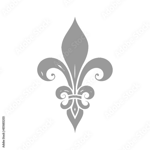 silhouette fleur de lis black color only