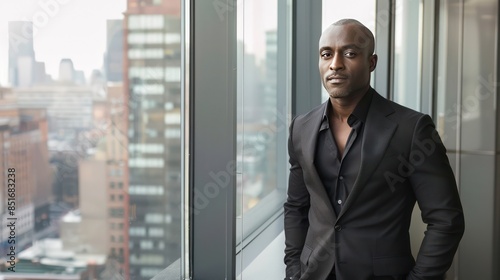 Happy african american young businessman in formal suit wearing eyeglasses portrait. Smiling millennial confident black guy posing for photo, looking at camera, isolated on grey studio background.