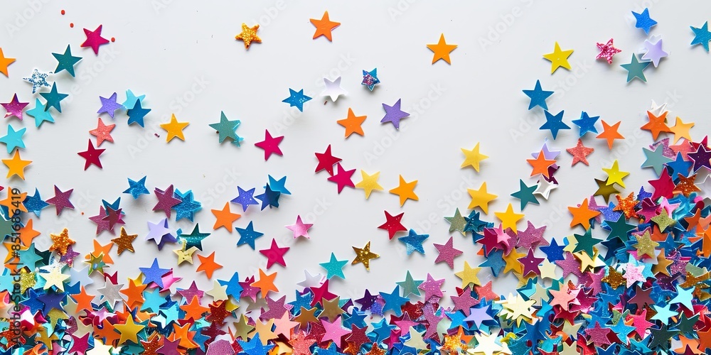 Festive Star Confetti Celebration