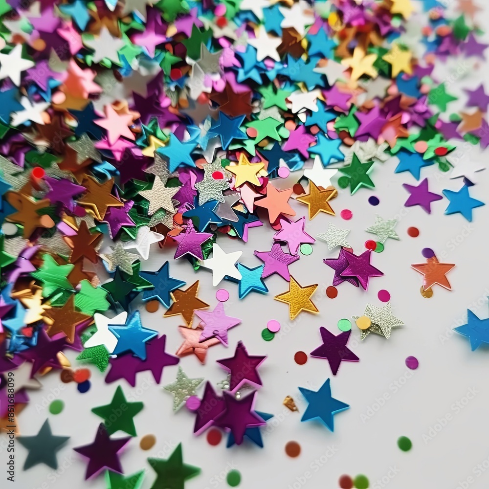 Festive Star Confetti Celebration Festive Star Confetti Celebration