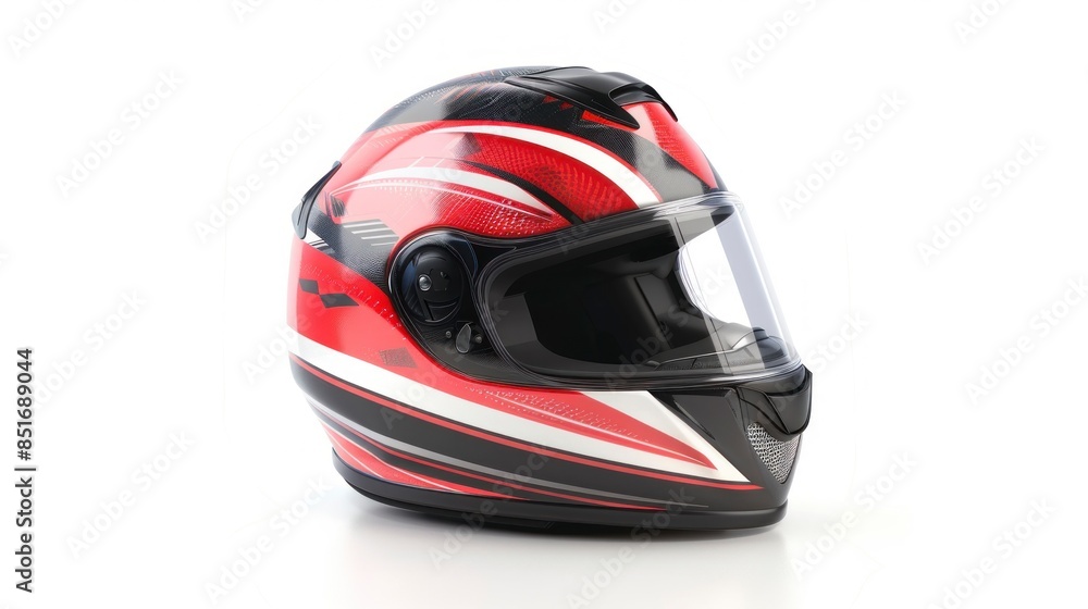 Fototapeta premium motorcycle helmet on white background
