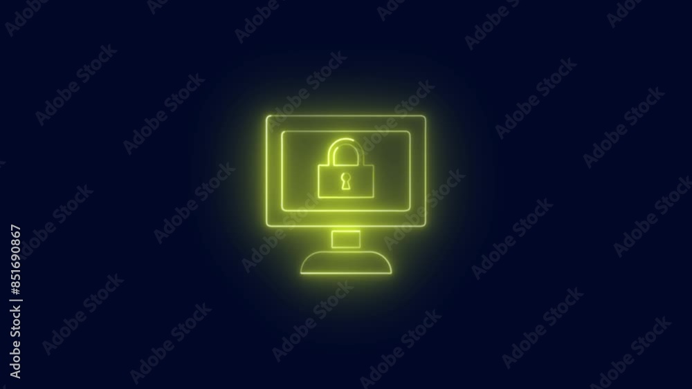 desktop lock icon. security system technology. desktop lock icon. security system technology.