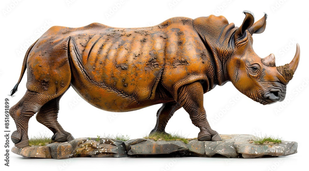 Fototapeta premium rhino isolated on white