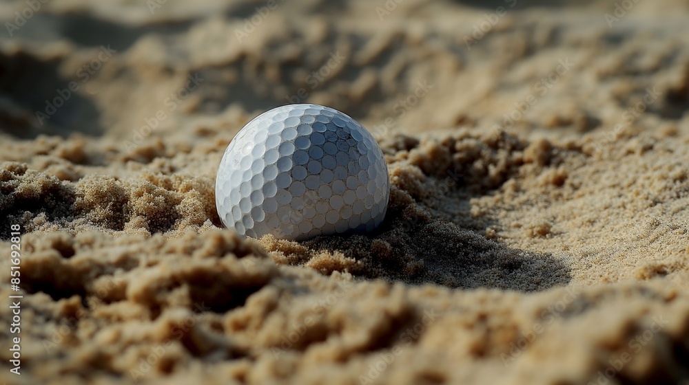 golf ball on the sand background golf ball on the sand background