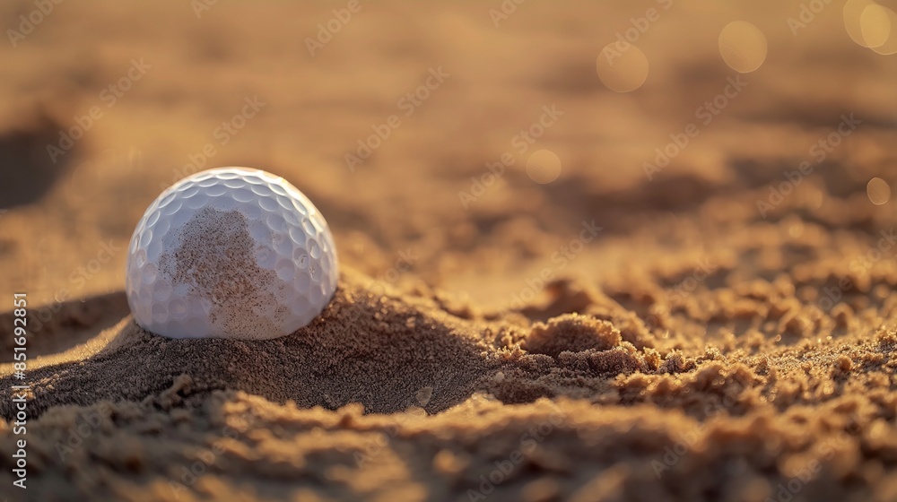 golf ball on the sand background golf ball on the sand background