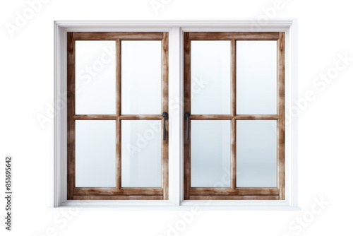 Classic Double-Hung Window Design Isolated on Transparent Background PNG Format © Artimas 