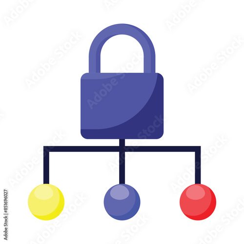 Network security icon. Subtable to place on security, crime, etc.	