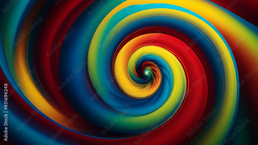 A vibrant and dynamic swirl of colors, with shades of blue, red, yellow, and green blending seamlessly. The swirl should have a sense of motion, creating a mesmerizing and energetic effect, suitable f A vibrant and dynamic swirl of colors, with shades of blue, red, yellow, and green blending seamlessly. The swirl should have a sense of motion, creating a mesmerizing and energetic effect, suitable f