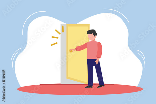 Earthquake safety concept. Colored flat vector illustration isolated.